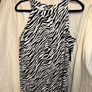 New York and Company Zebra Print Tent Dress
